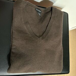 Club Monaco unisex Dark Brown V-Neck Sweater